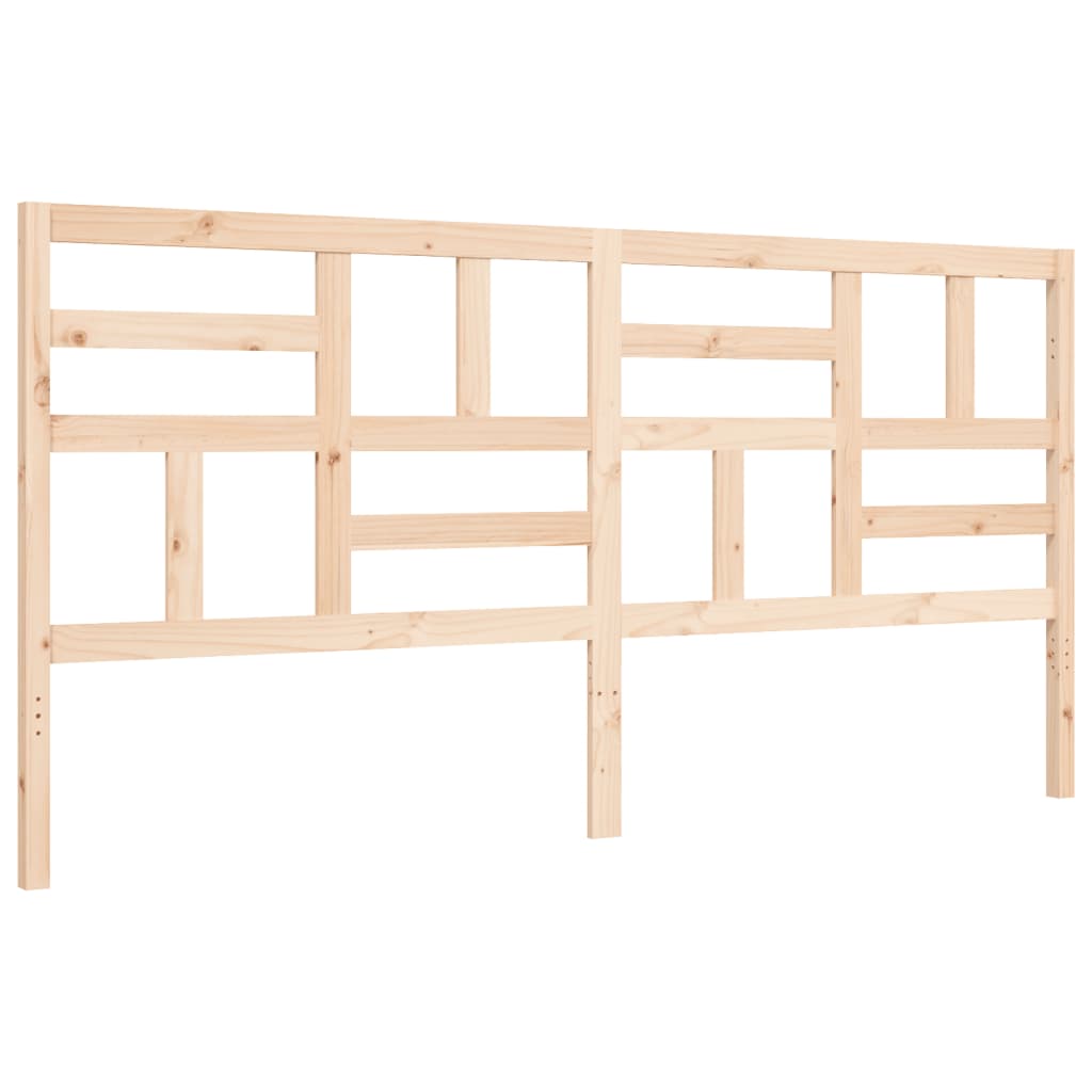 Bedframe Met Hoofdbord Massief Hout 200X200 Cm
