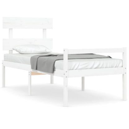 Seniorenbed Met Hoofdbord Massief Hout Wit