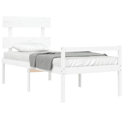 Seniorenbed Met Hoofdbord Massief Hout Wit