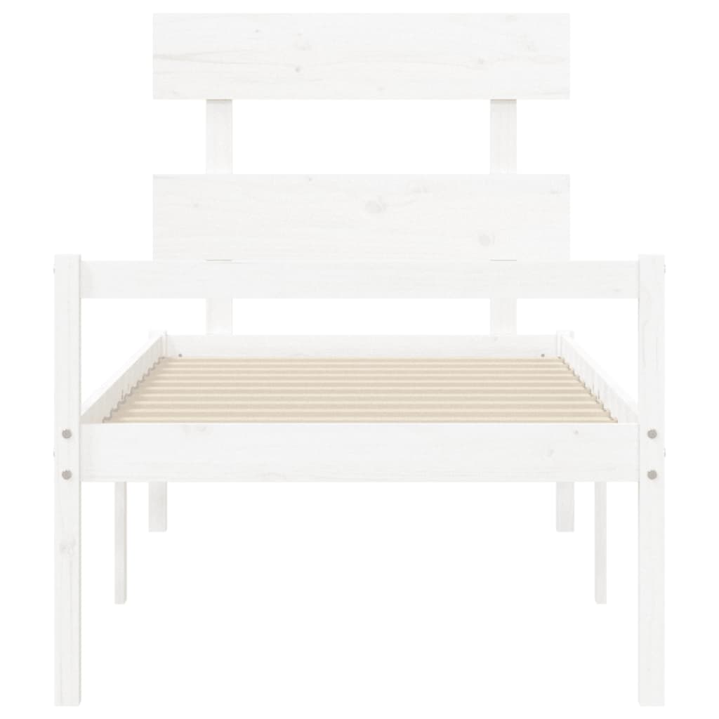 Seniorenbed Met Hoofdbord Massief Hout Wit