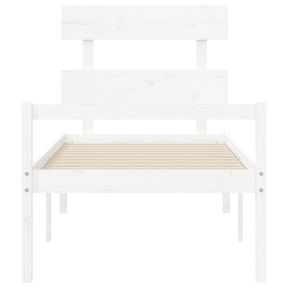 Seniorenbed Met Hoofdbord Massief Hout Wit