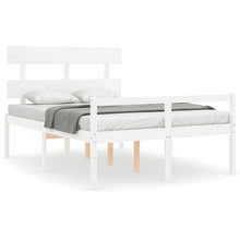 Seniorenbed Met Hoofdbord Massief Hout 120 x 190 cm Wit