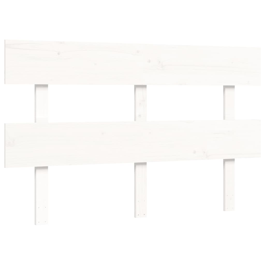 Seniorenbed Met Hoofdbord Massief Hout 120 x 190 cm Wit