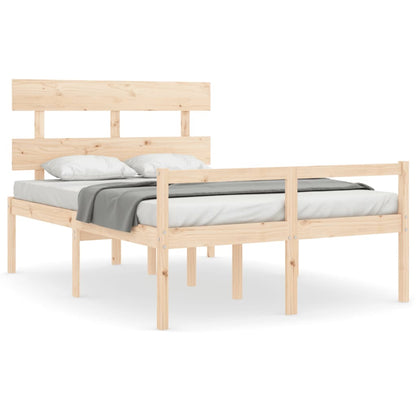 Seniorenbed Met Hoofdbord Massief Hout 120 x 200 cm Naturel