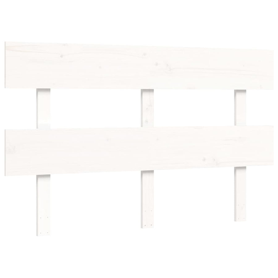 Seniorenbed Met Hoofdbord Massief Hout 120 x 200 cm Wit Hoog