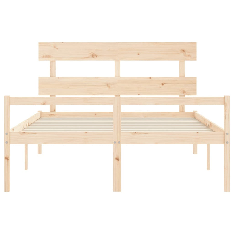 Seniorenbed Met Hoofdbord Massief Hout 160 x 200 cm Naturel