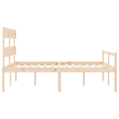 Seniorenbed Met Hoofdbord Massief Hout 160 x 200 cm Naturel