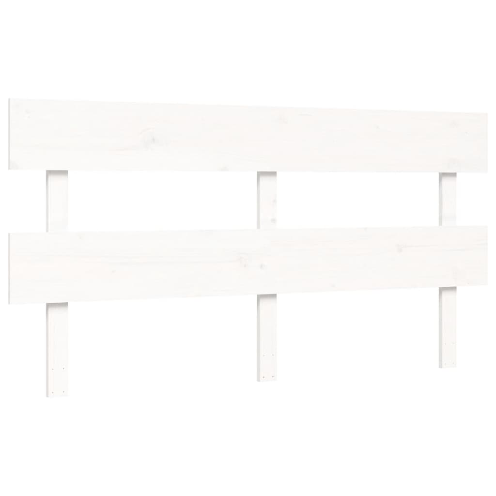 Seniorenbed Met Hoofdbord Massief Hout 160 x 200 cm Wit Hoog