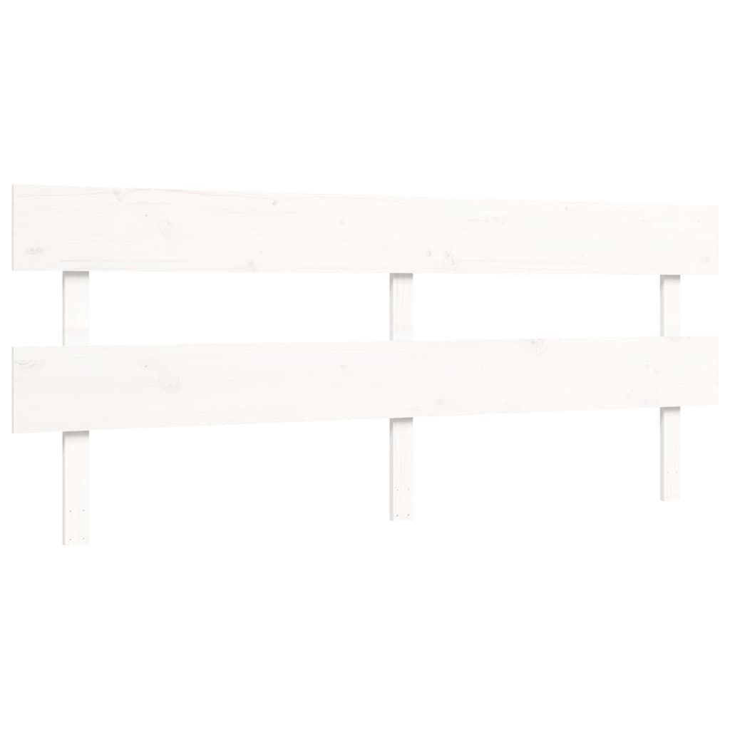 Seniorenbed Met Hoofdbord Massief Hout 200 x 200 cm Wit
