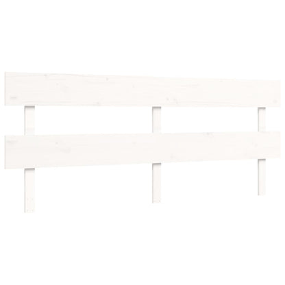 Seniorenbed Met Hoofdbord Massief Hout 200 x 200 cm Wit