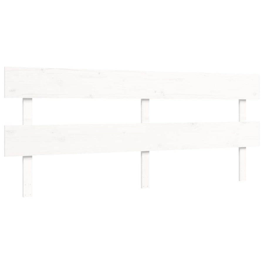 Seniorenbed Met Hoofdbord Massief Hout 200 x 200 cm Wit