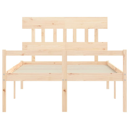 Seniorenbed Met Hoofdbord Massief Hout 120 x 190 cm Naturel Hoog