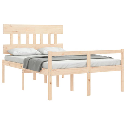 Seniorenbed Met Hoofdbord Massief Hout 140 x 190 cm Naturel Hoog