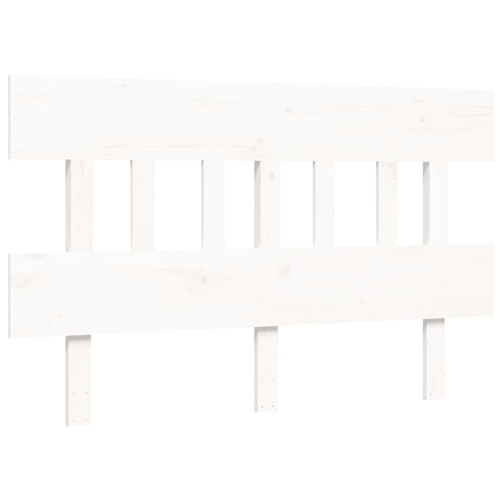 Seniorenbed Met Hoofdbord Massief Hout 140 x 190 cm Wit Hoog