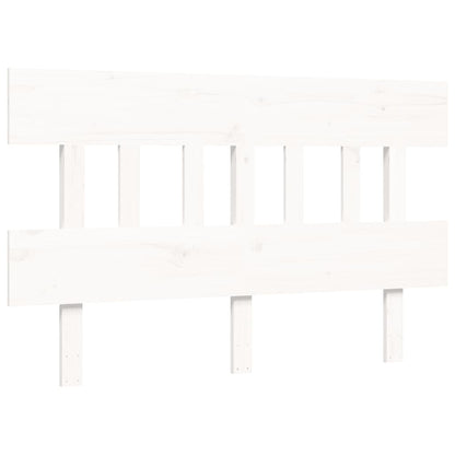 Seniorenbed Met Hoofdbord Massief Hout 140 x 190 cm Wit Hoog