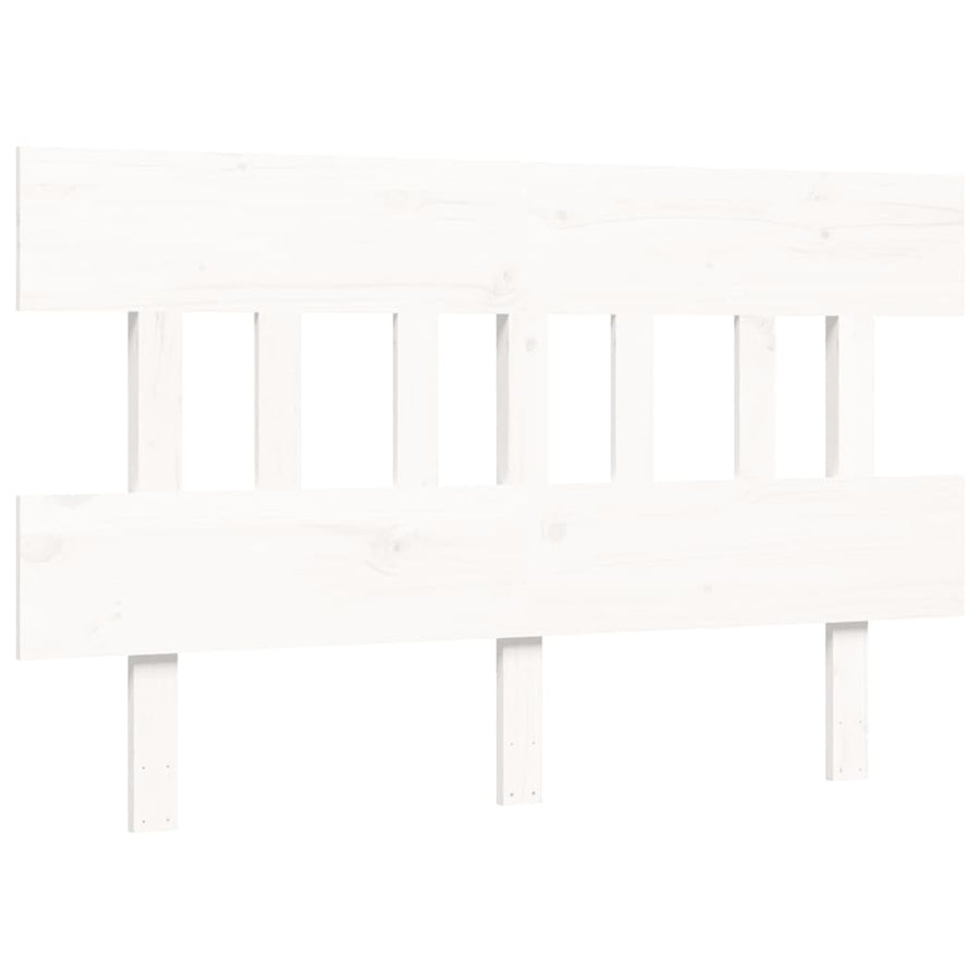 Seniorenbed Met Hoofdbord Massief Hout 140 x 190 cm Wit Hoog