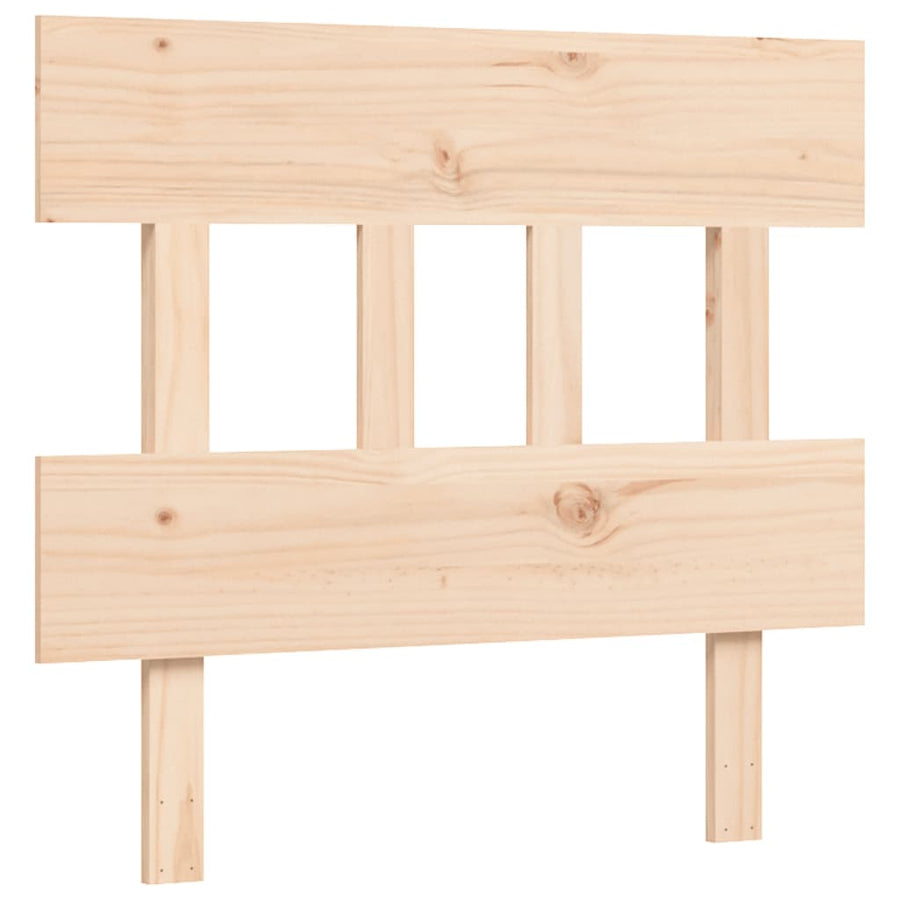 Seniorenbed Met Hoofdbord Massief Hout 90 x 200 cm Naturel Hoog