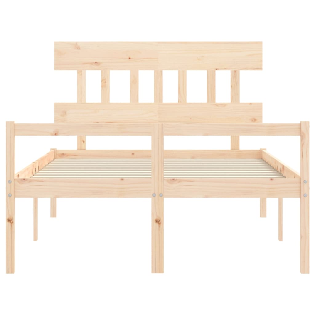 Seniorenbed Met Hoofdbord Massief Hout 120 x 200 cm Naturel