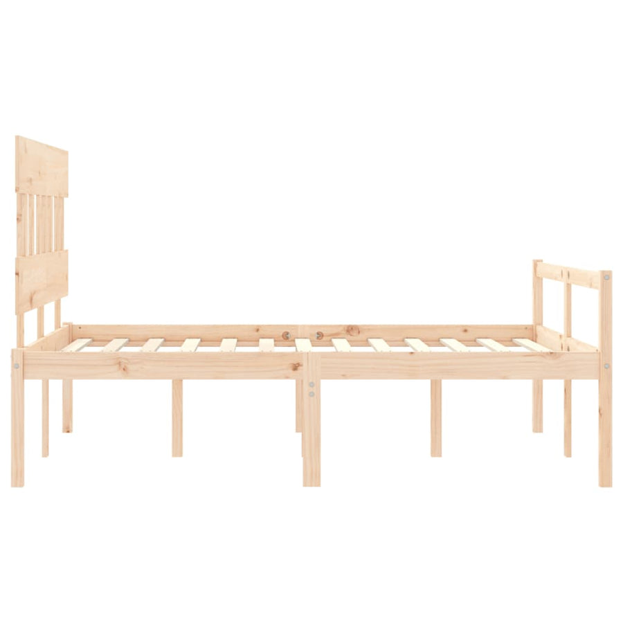 Seniorenbed Met Hoofdbord Massief Hout 120 x 200 cm Naturel