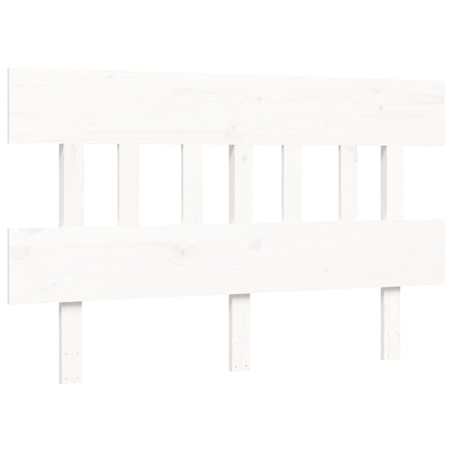 Seniorenbed Met Hoofdbord Massief Hout 120 x 200 cm Wit Hoog