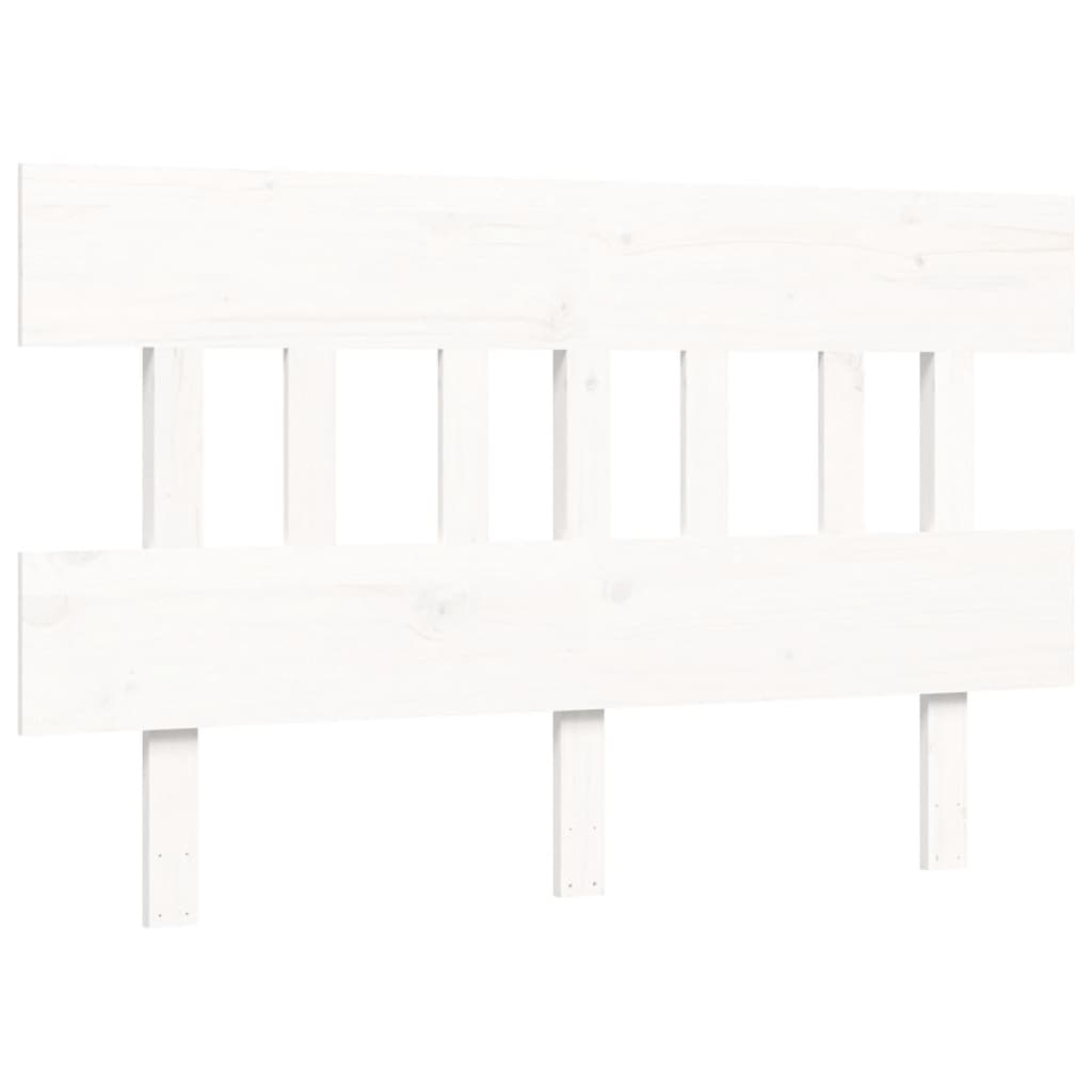 Seniorenbed Met Hoofdbord Massief Hout 140 x 200 cm Wit Hoog