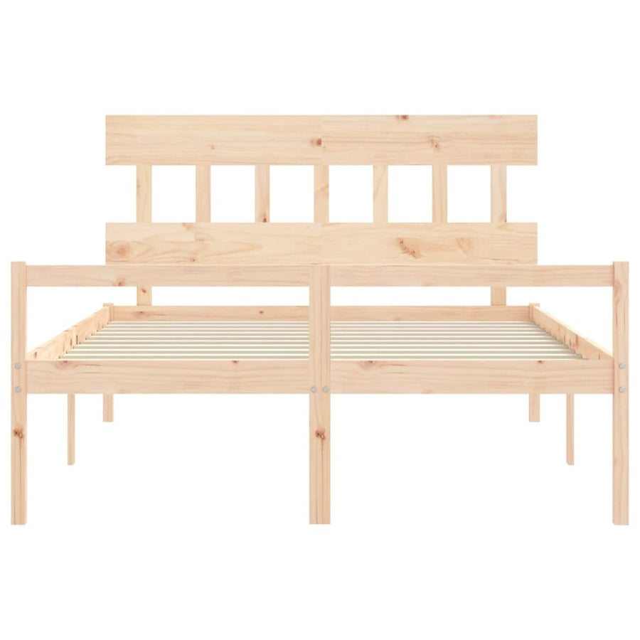 Seniorenbed Met Hoofdbord Massief Hout 160 x 200 cm Naturel