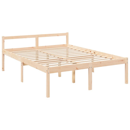 Seniorenbed Met Hoofdbord Massief Hout 160 x 200 cm Naturel