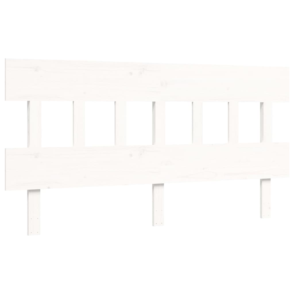Seniorenbed Met Hoofdbord Massief Hout 160 x 200 cm Wit Hoog