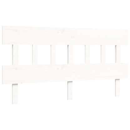 Seniorenbed Met Hoofdbord Massief Hout 160 x 200 cm Wit Hoog