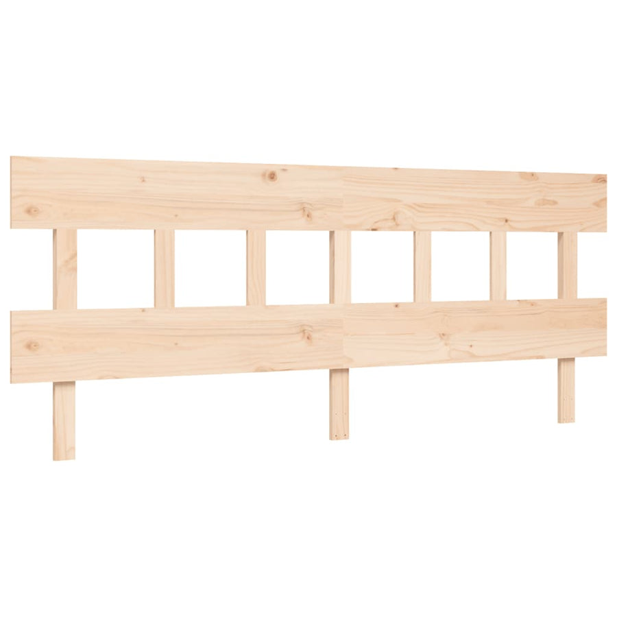 Seniorenbed Met Hoofdbord Massief Hout 200 x 200 cm Naturel