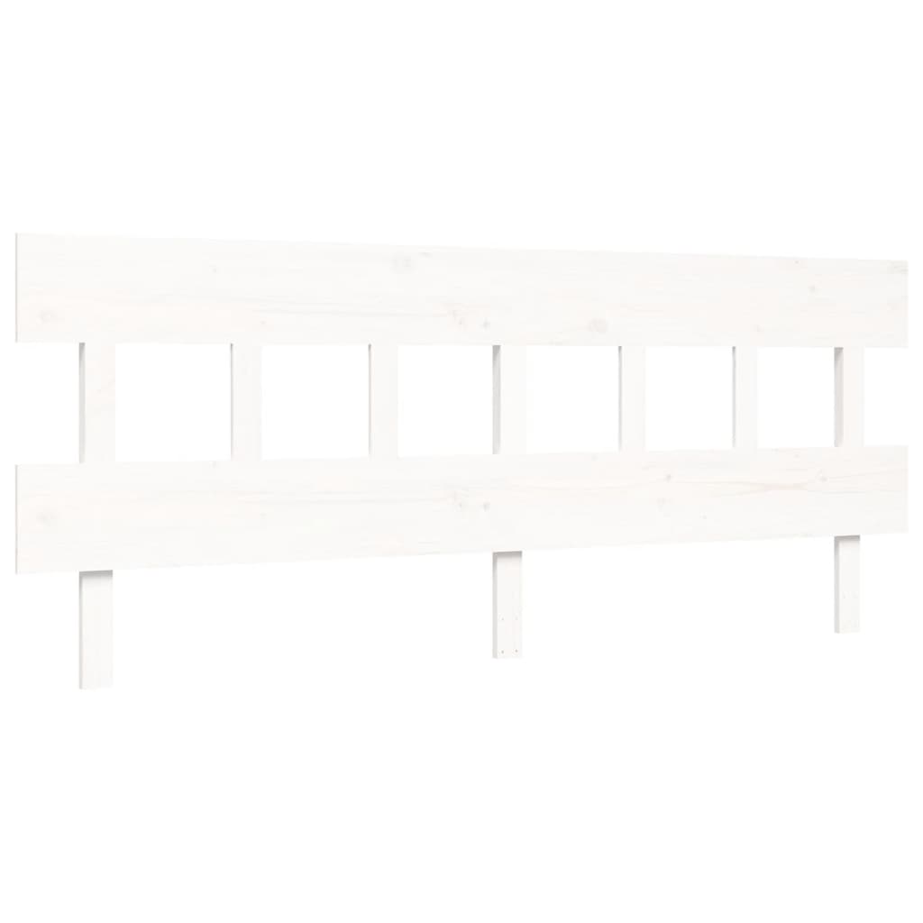 Seniorenbed Met Hoofdbord Massief Hout 200 x 200 cm Wit