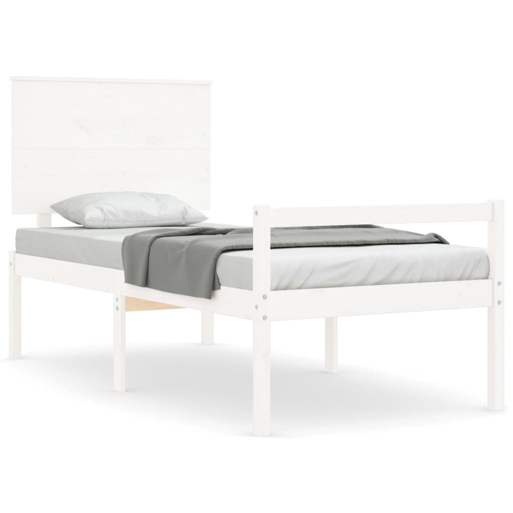 Seniorenbed Met Hoofdbord Massief Hout Wit