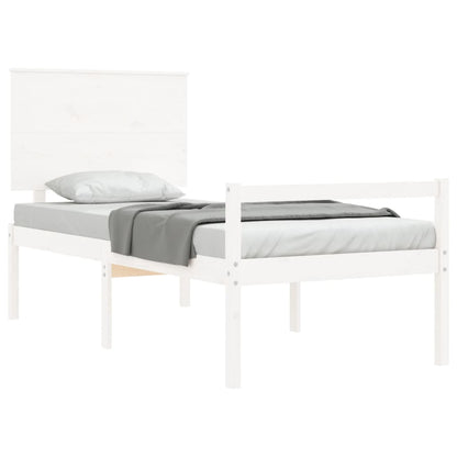 Seniorenbed Met Hoofdbord Massief Hout Wit