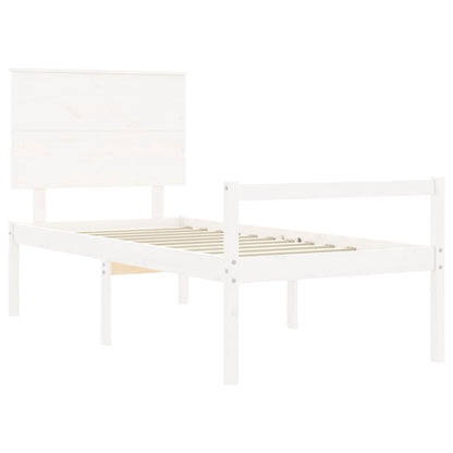 Seniorenbed Met Hoofdbord Massief Hout Wit