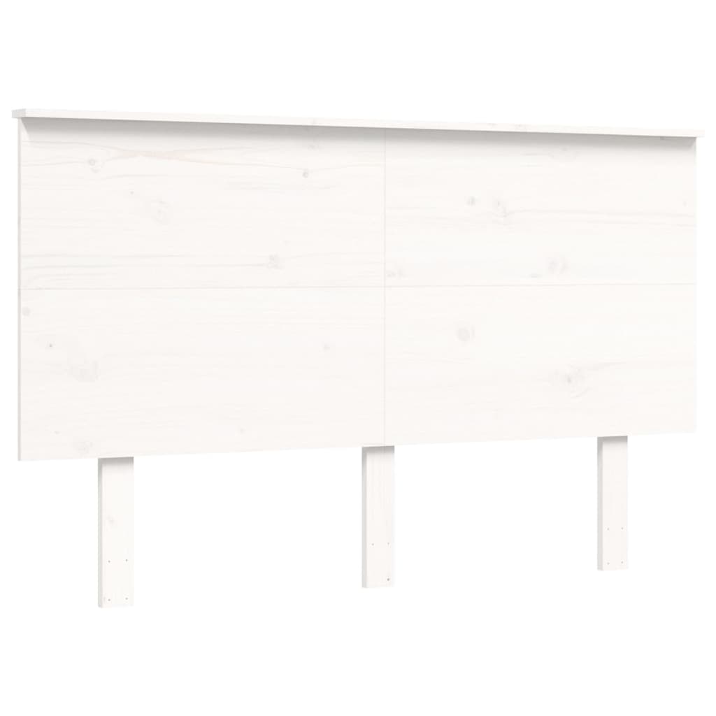 Seniorenbed Met Hoofdbord Massief Hout 120 x 200 cm Wit