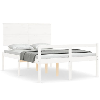 Seniorenbed Met Hoofdbord Massief Hout 140 x 200 cm Wit