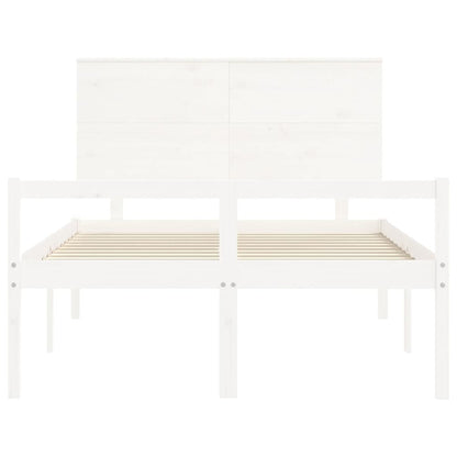 Seniorenbed Met Hoofdbord Massief Hout 140 x 200 cm Wit