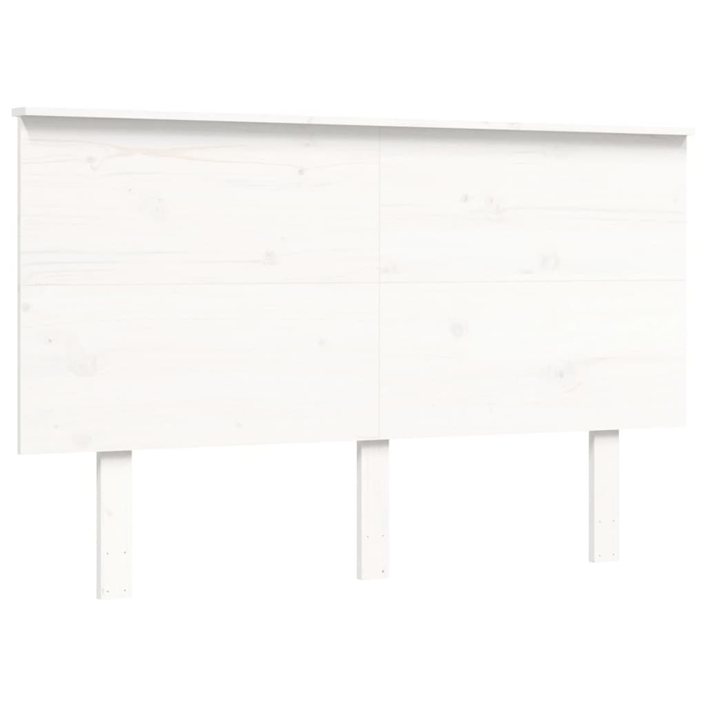 Seniorenbed Met Hoofdbord Massief Hout 140 x 200 cm Wit