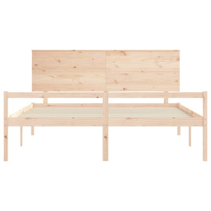 Seniorenbed Met Hoofdbord Massief Hout 180 x 200 cm Naturel
