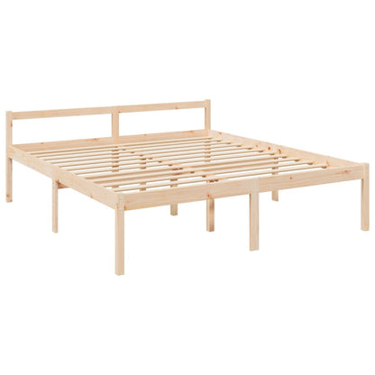 Seniorenbed Met Hoofdbord Massief Hout 180 x 200 cm Naturel