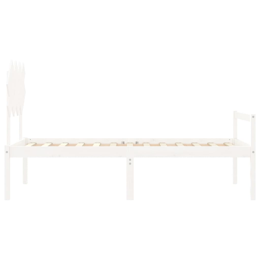 Seniorenbed Met Hoofdbord Massief Hout Wit