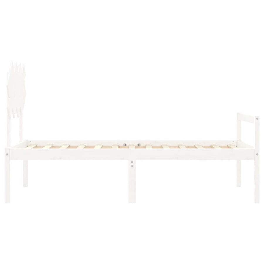 Seniorenbed Met Hoofdbord Massief Hout Wit