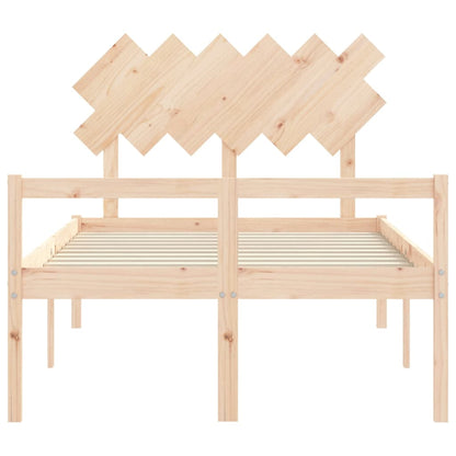 Seniorenbed Met Hoofdbord Massief Hout 120 x 190 cm Naturel