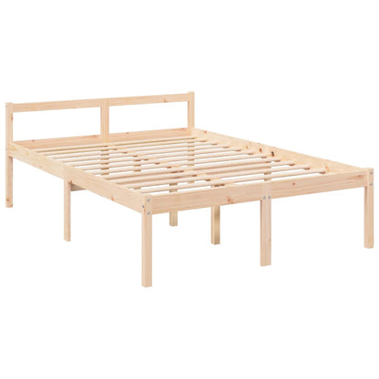 Seniorenbed Met Hoofdbord Massief Hout 120 x 190 cm Naturel