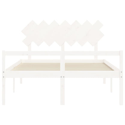 Seniorenbed Met Hoofdbord Massief Hout 140 x 190 cm Wit