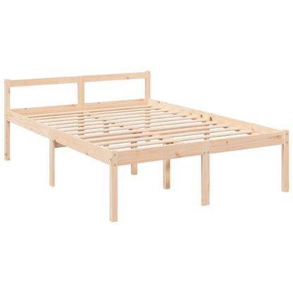 Seniorenbed Met Hoofdbord Massief Hout 120 x 200 cm Naturel