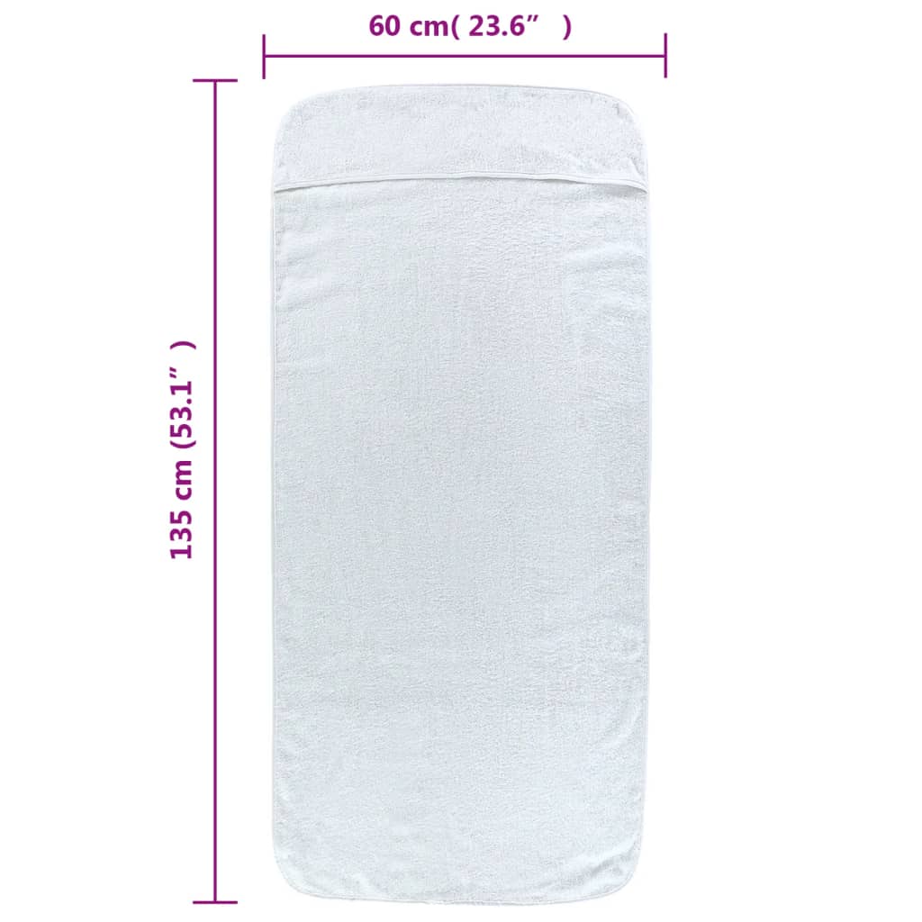 Strandhanddoeken 00 G/M² Stof 4 60 x 135 cm Wit