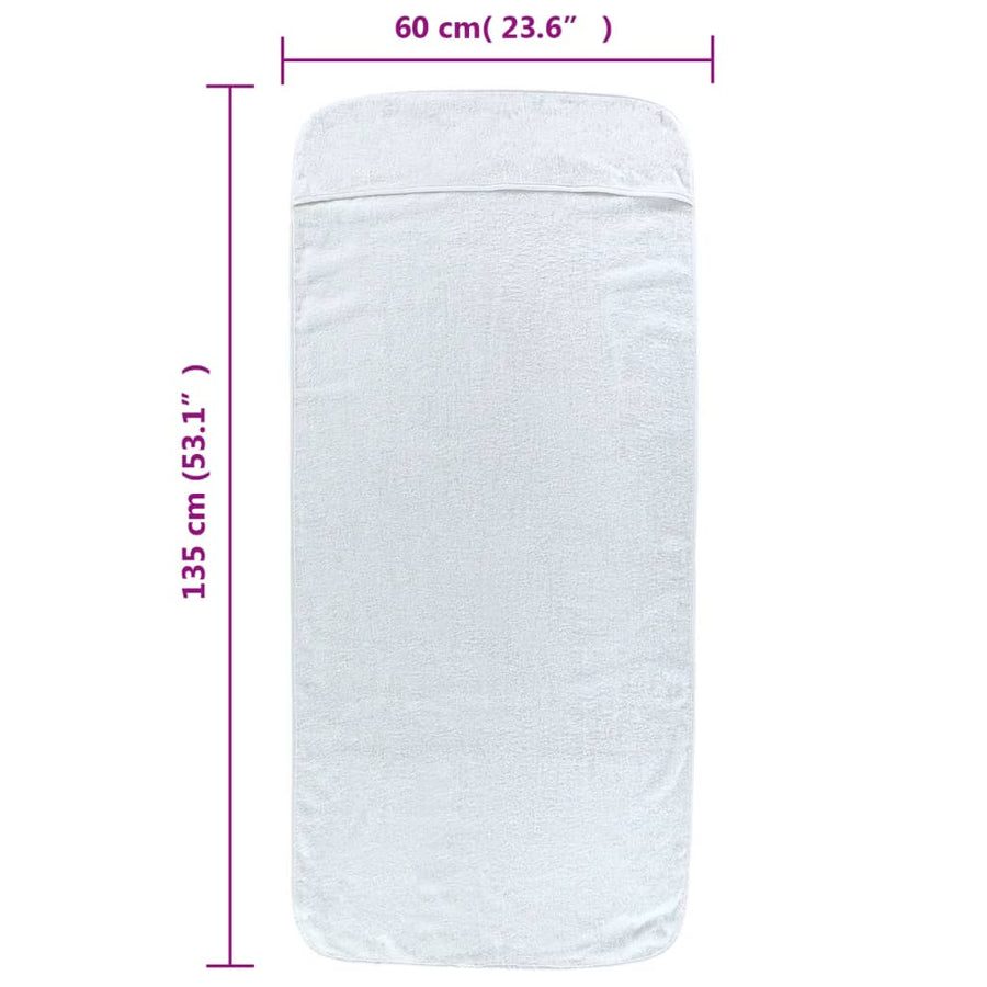 Strandhanddoeken 00 G/M² Stof 4 60 x 135 cm Wit