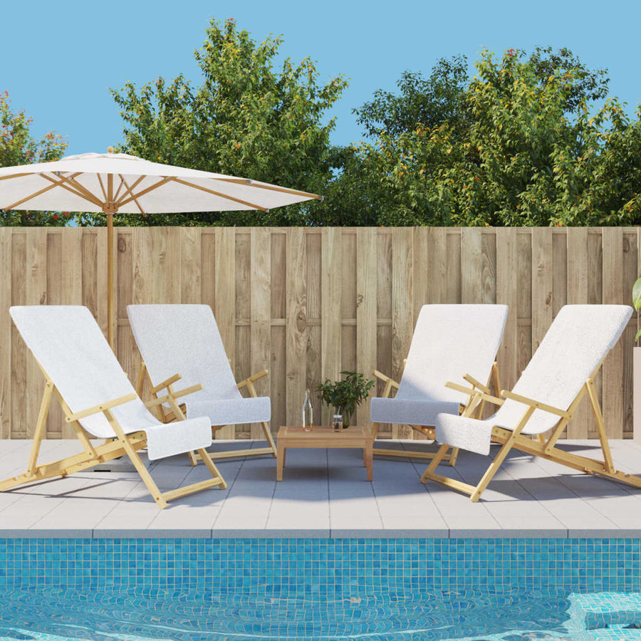 Strandhanddoeken 00 G/M² Stof 4 60 x 135 cm Wit