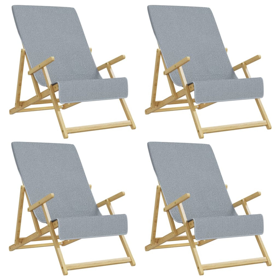 Strandhanddoeken 00 G/M² Stof 4 60 x 135 cm Grijs